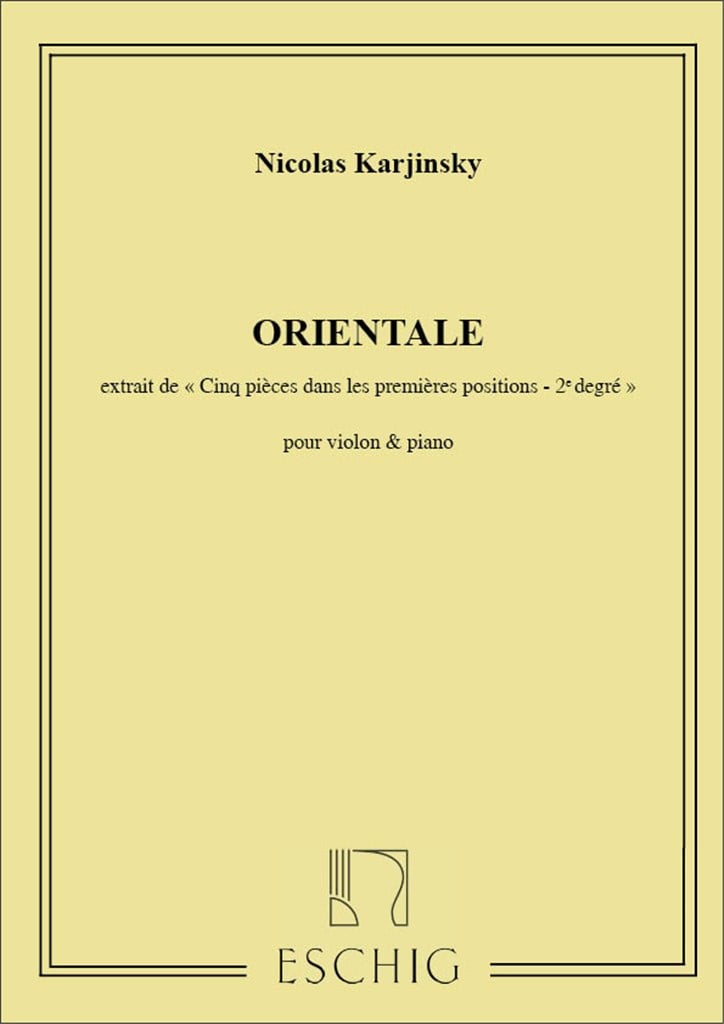 5 Piec. N 4 Orientale Violon-Piano